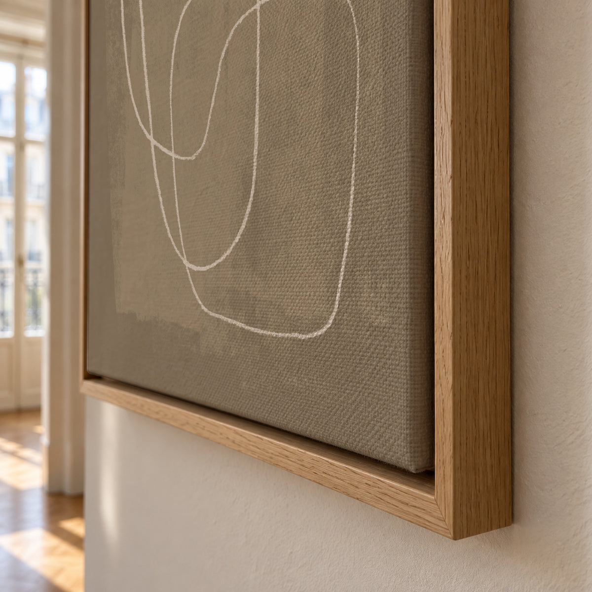 Pencil scribble Nº2 - Framed canvas detail