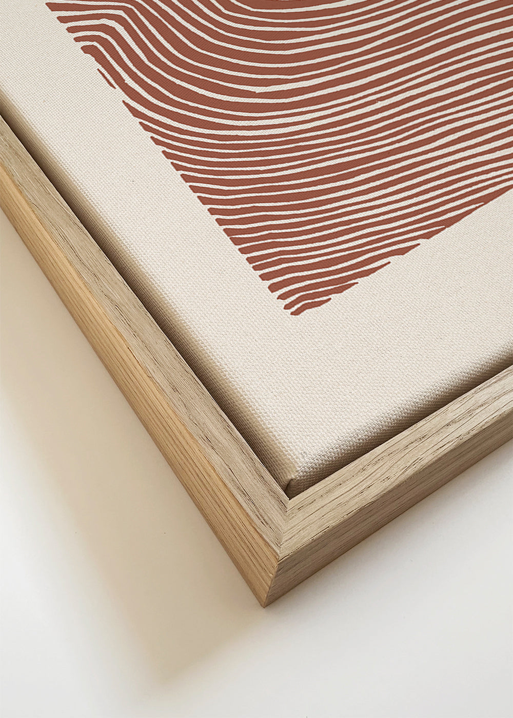 Stripes linocut Nº5 - Terracotta