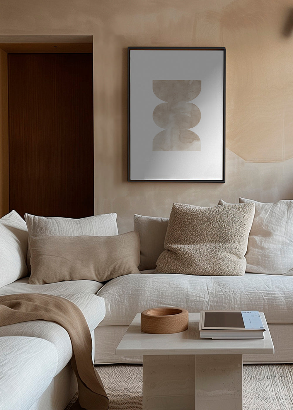 Watercolor shapes Nº4 - beige tones