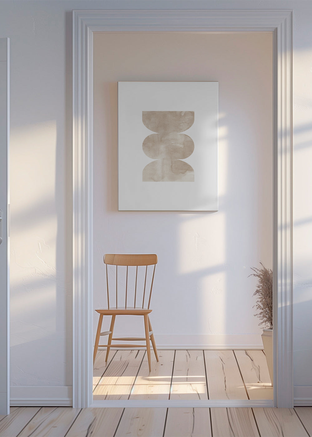 Watercolor shapes Nº4 - beige tones