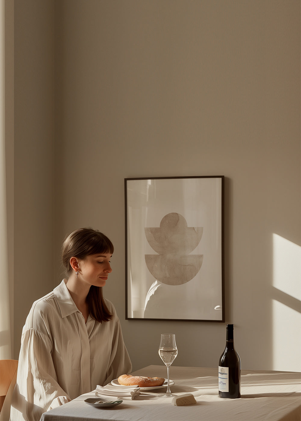 Watercolor shapes Nº5 - beige tones