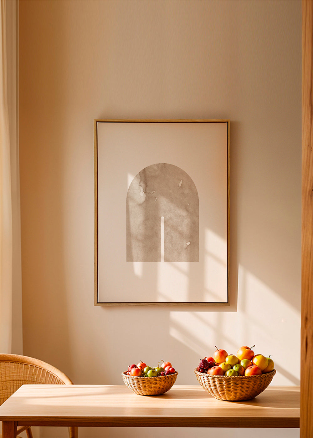 Watercolor shapes Nº7 - beige tones