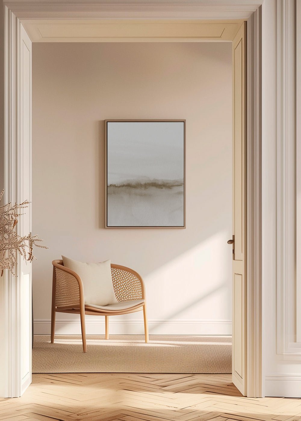 Watercolor landscape N 47 Beige tones 2/2