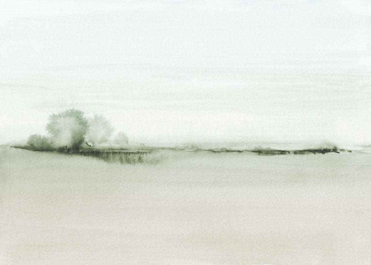 Watercolor landscape N 50 Greeny - Unframed art print