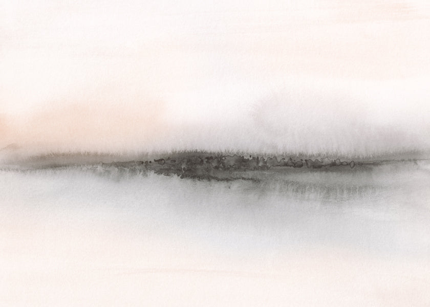 Abstract minimalist landscape in soft tones