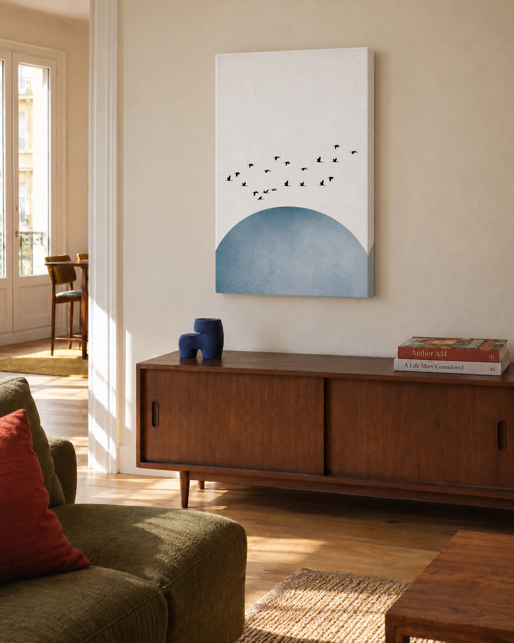 Freedom 01 - Unframed canvas in an interior
