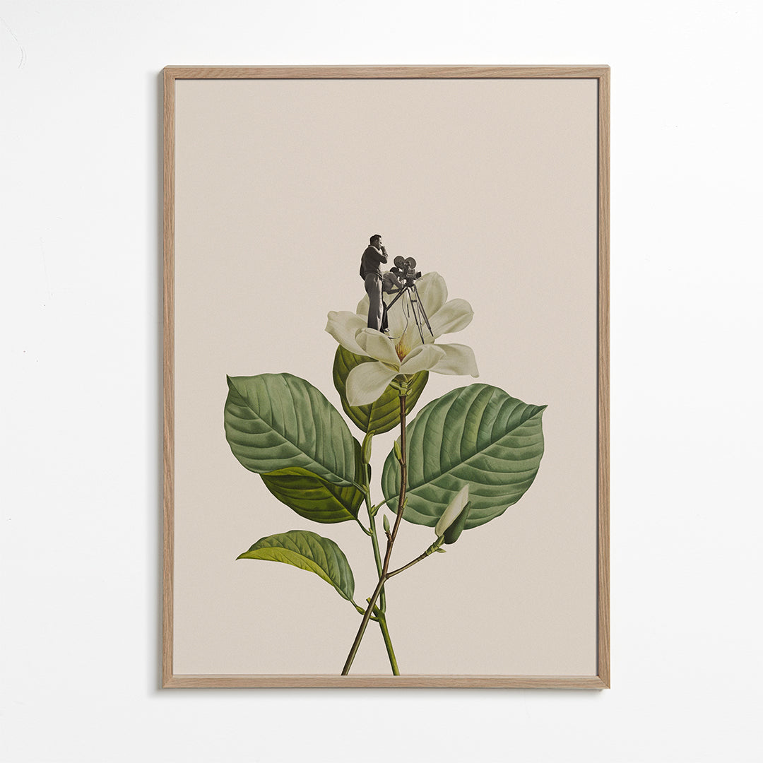 Botanical vintage cameraman