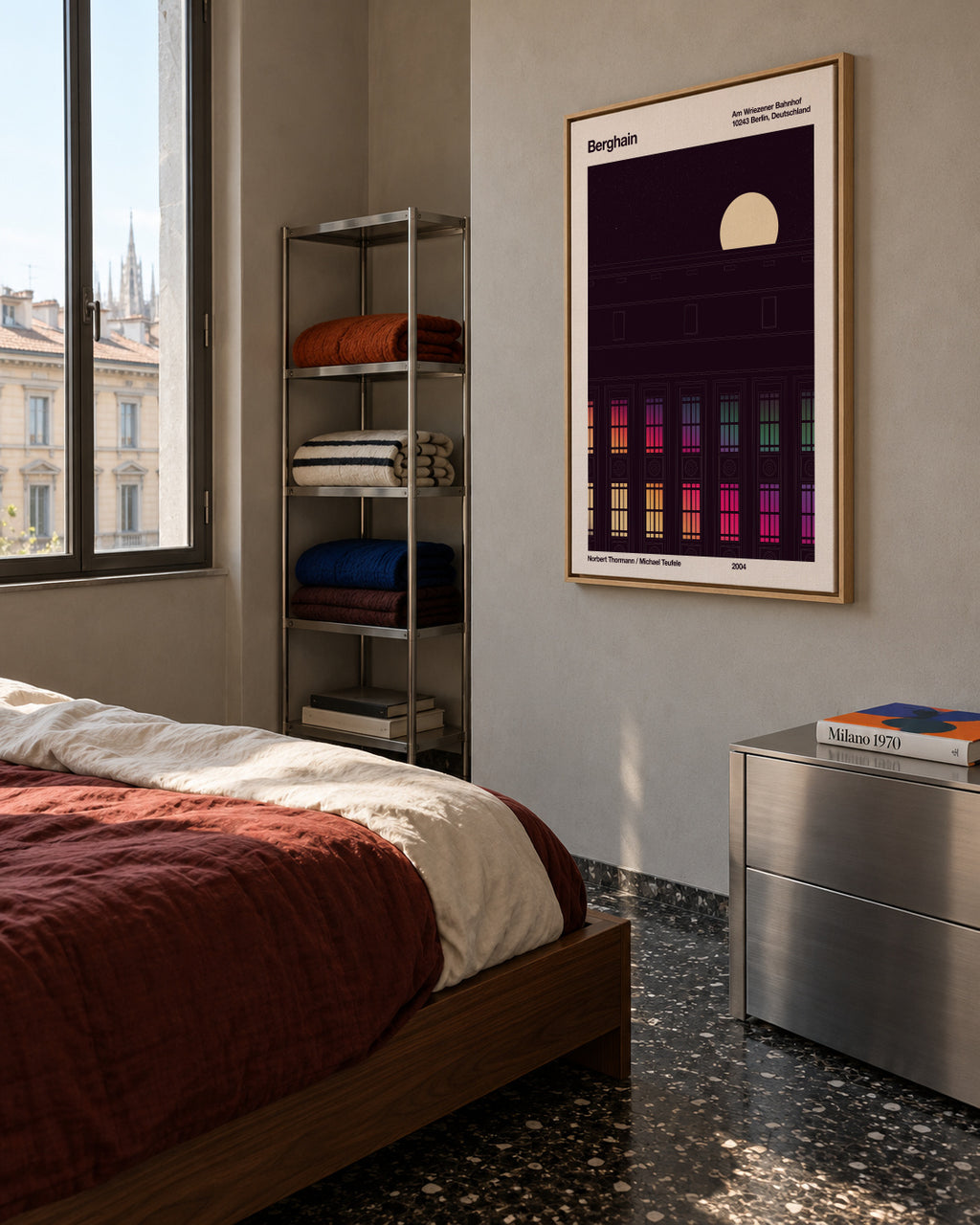 Berghain Night - Framed canvas in an interior