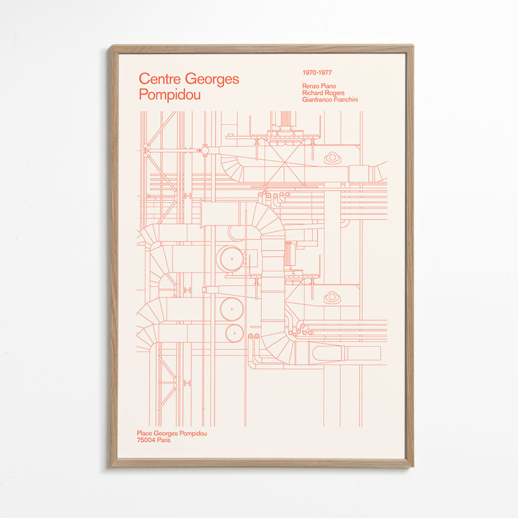 Küchenkunst Centre Pompidou technische Zeichnung