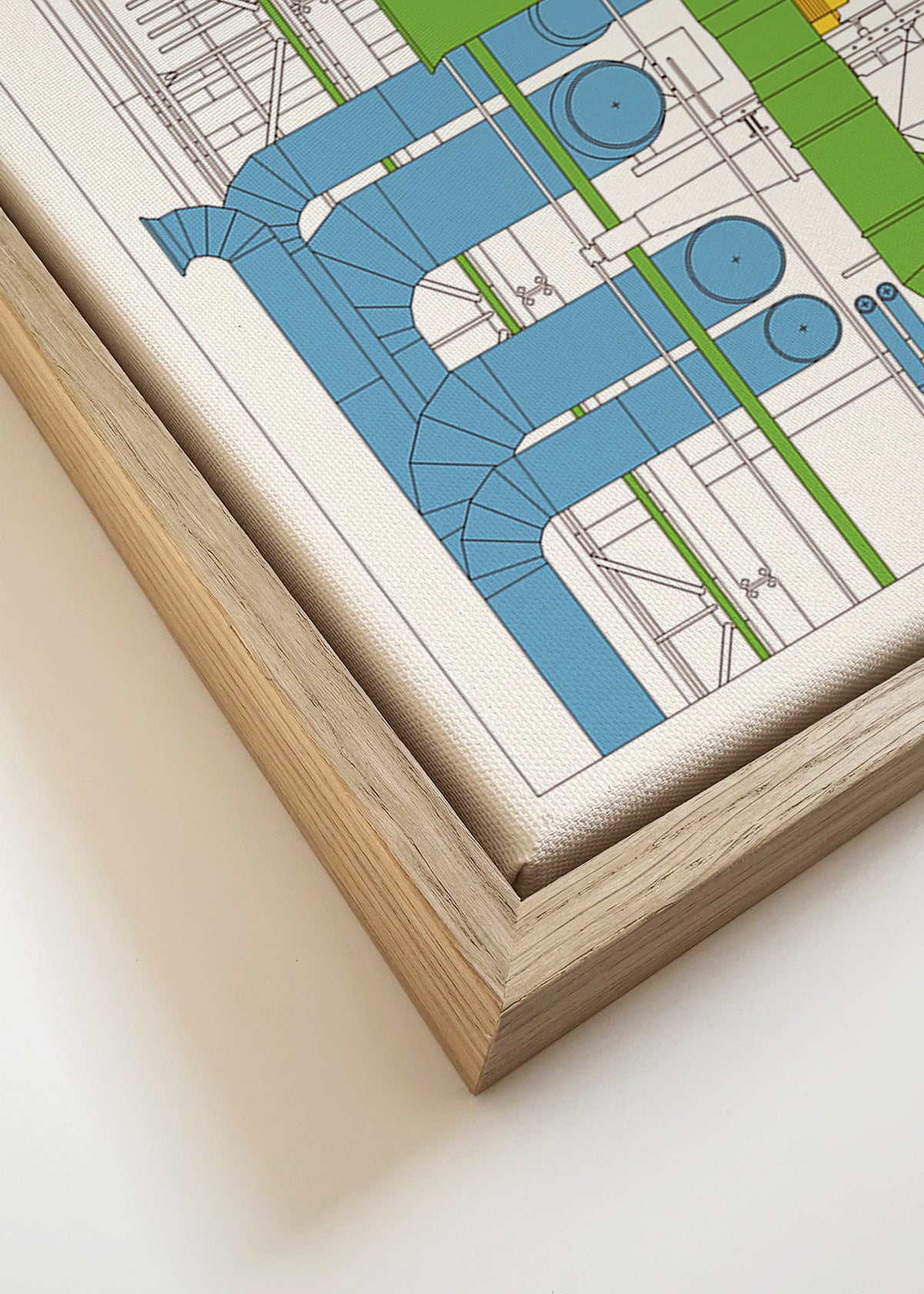 Stadtbild Centre Pompidou, Architekturdiagramm