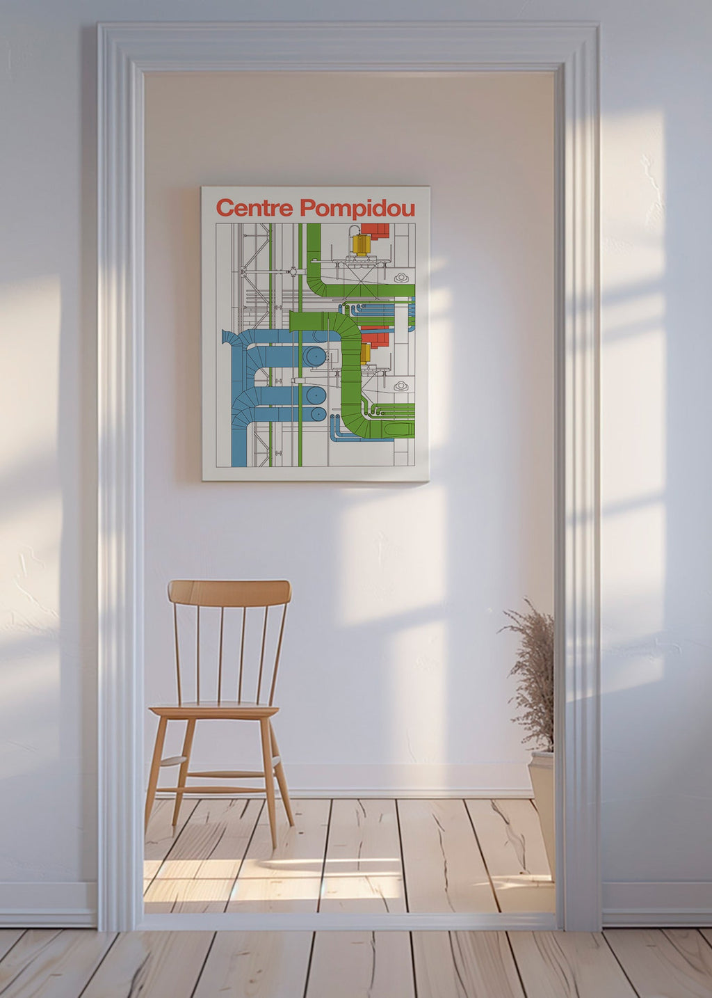 Stadtbild Centre Pompidou, Architekturdiagramm