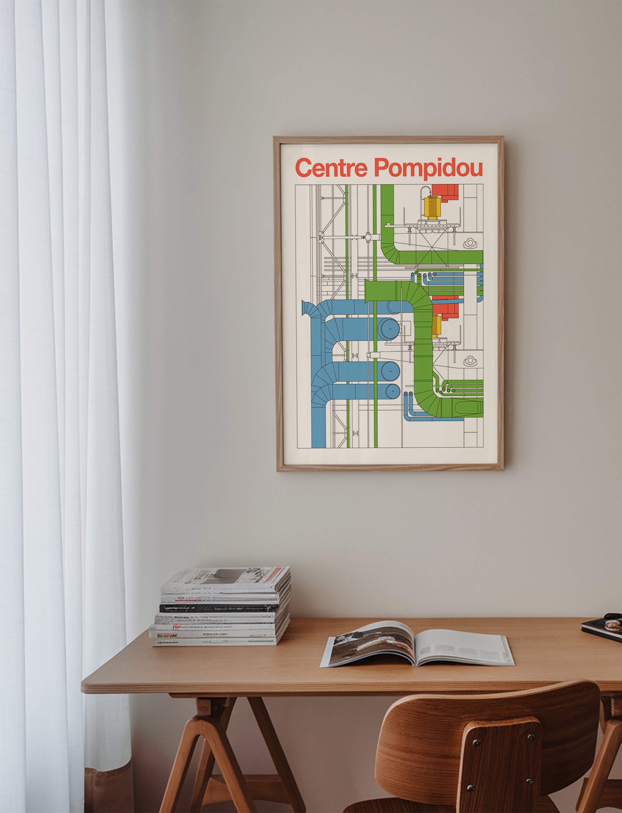 Stadtbild Centre Pompidou, Architekturdiagramm