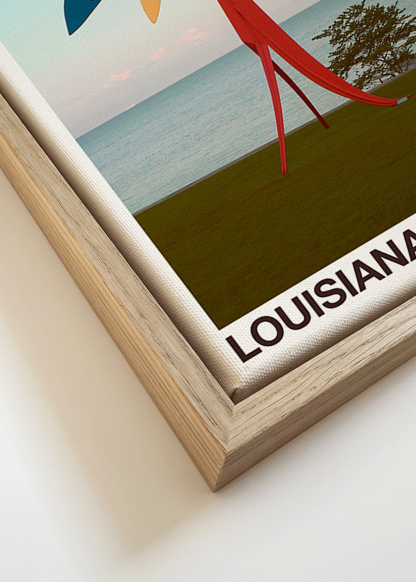 Reiseplakat Louisiana mit skulpturalem Mobile