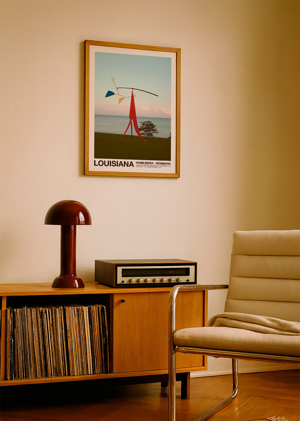 Reiseplakat Louisiana mit skulpturalem Mobile