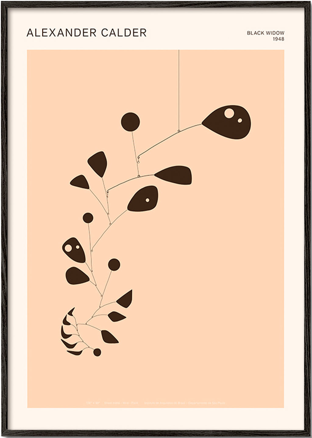 Botanischer Druck mit organischem Mobile