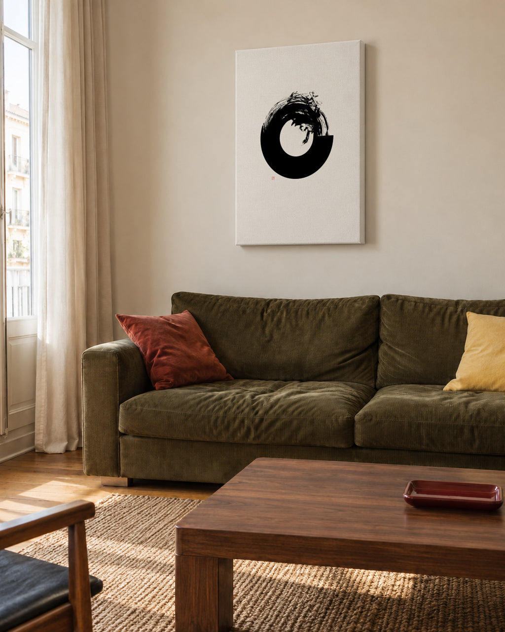 Union - Unframed canvas in an interior