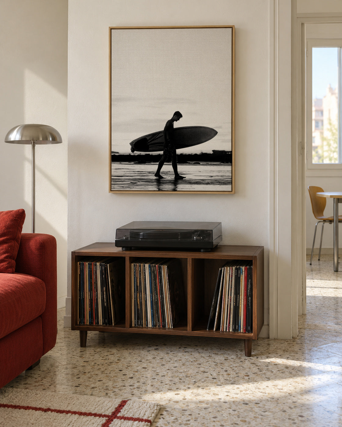 Surf Boy - Framed canvas in an interior