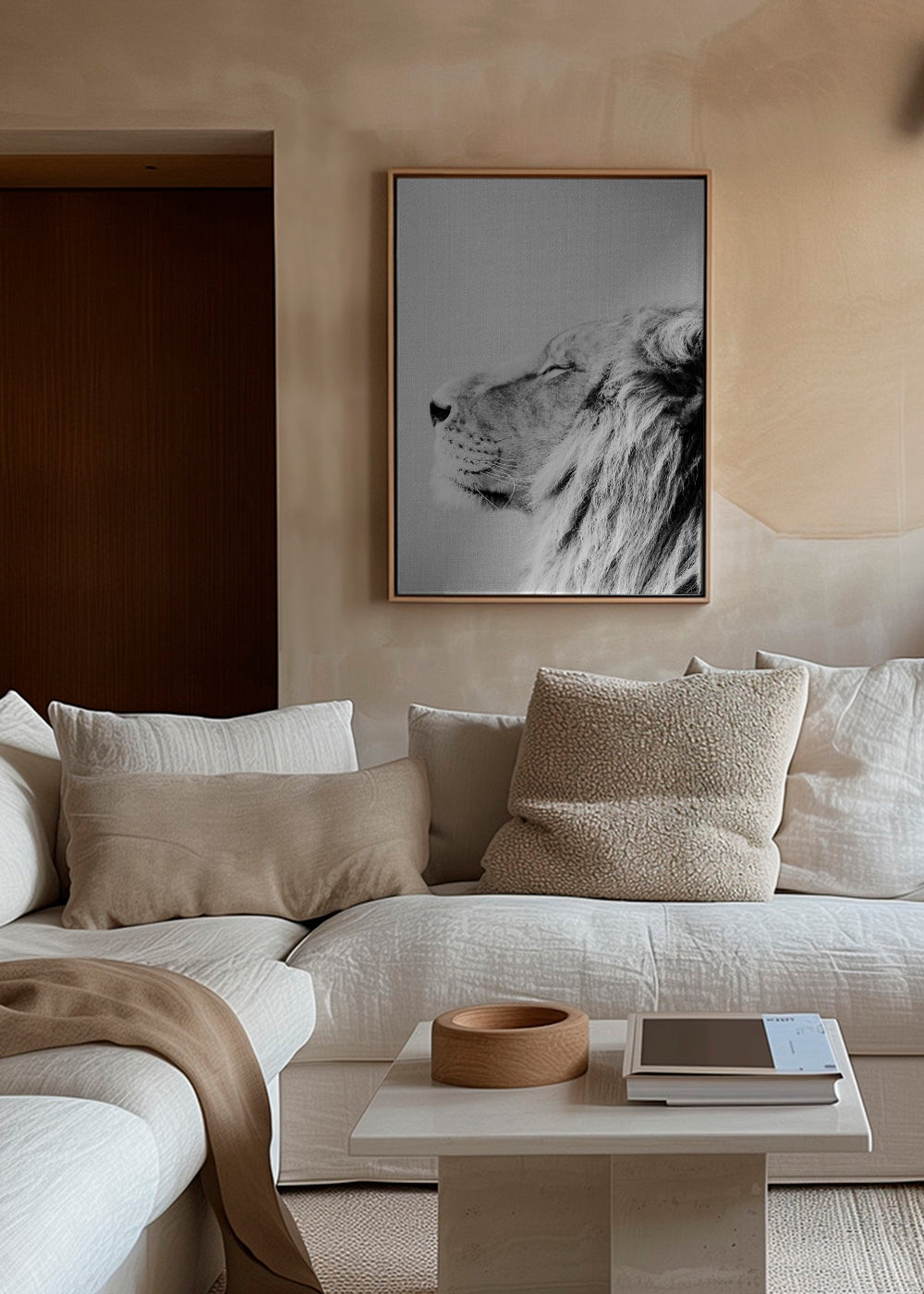 Lion Portrait - Black & White