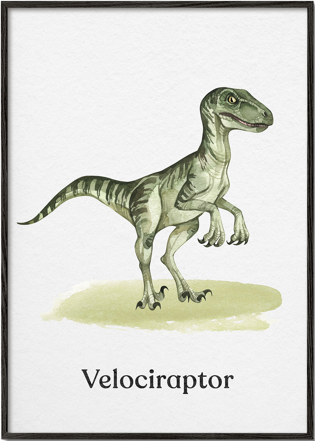 Kunstwerk Velociraptor für Kinder