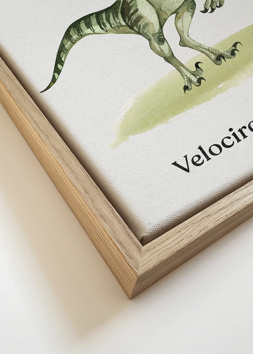 Kunstwerk Velociraptor für Kinder