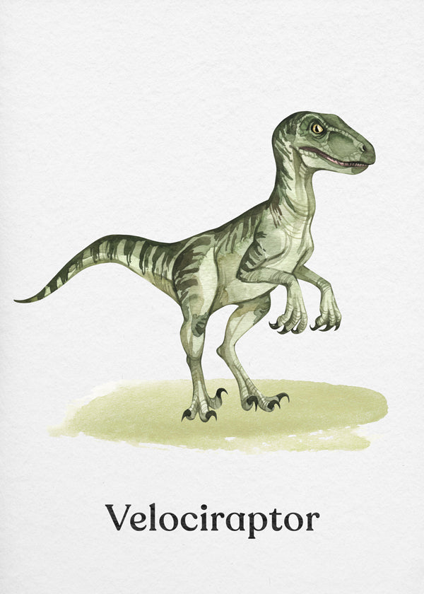 Kunstwerk Velociraptor für Kinder