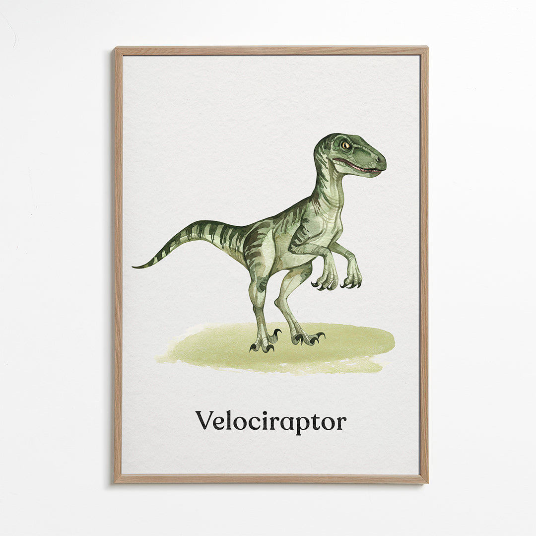 Kunstwerk Velociraptor für Kinder