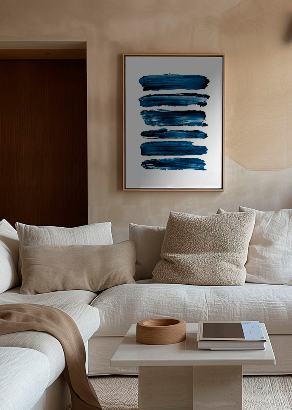 Brush Strokes in Blue