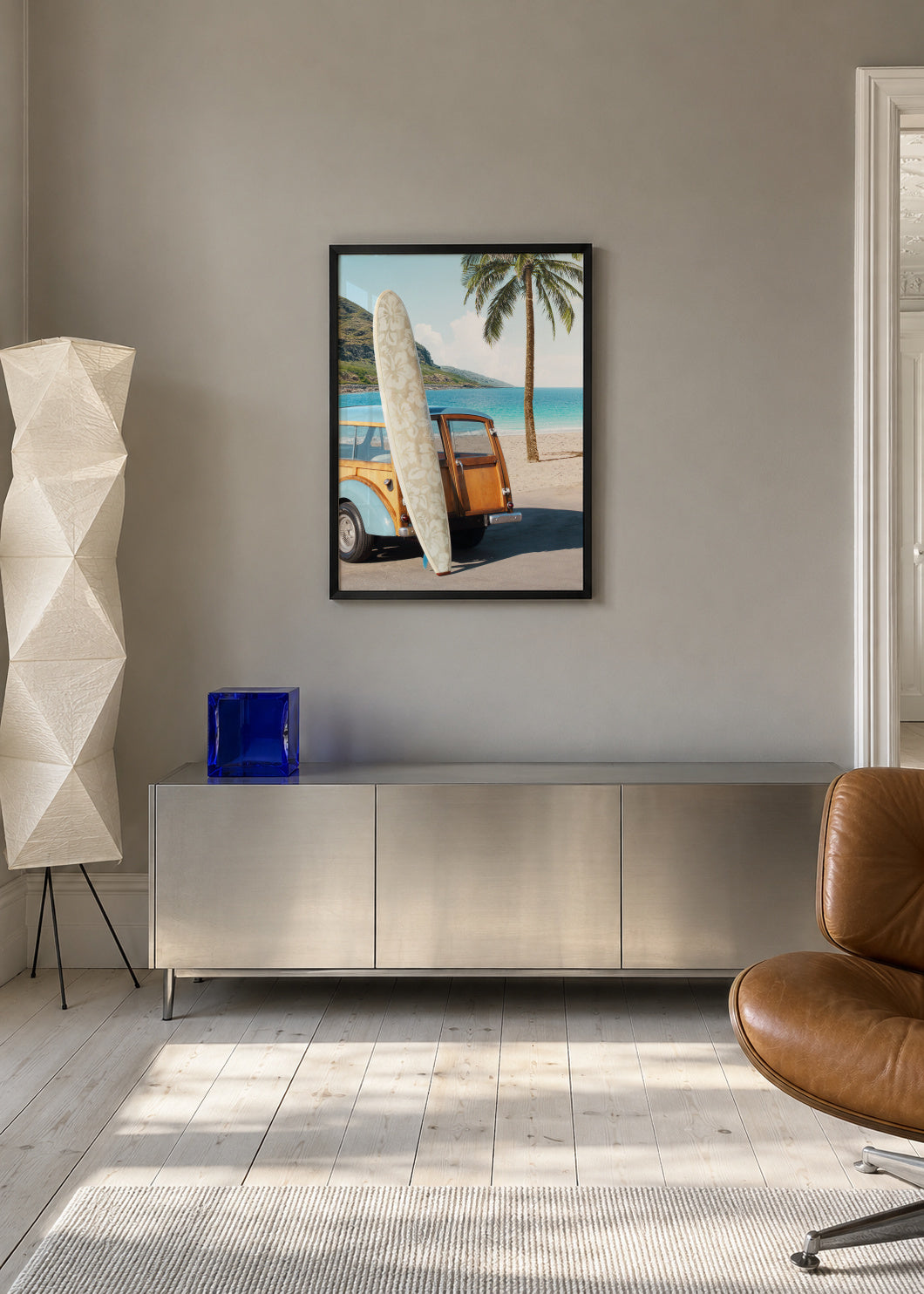 Pura Vida - Framed poster in an interior