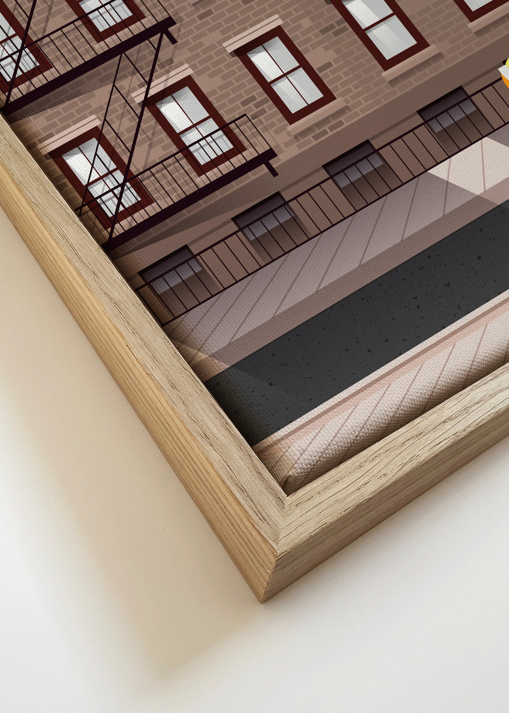 Travel to New York City - Framed canvas detail
