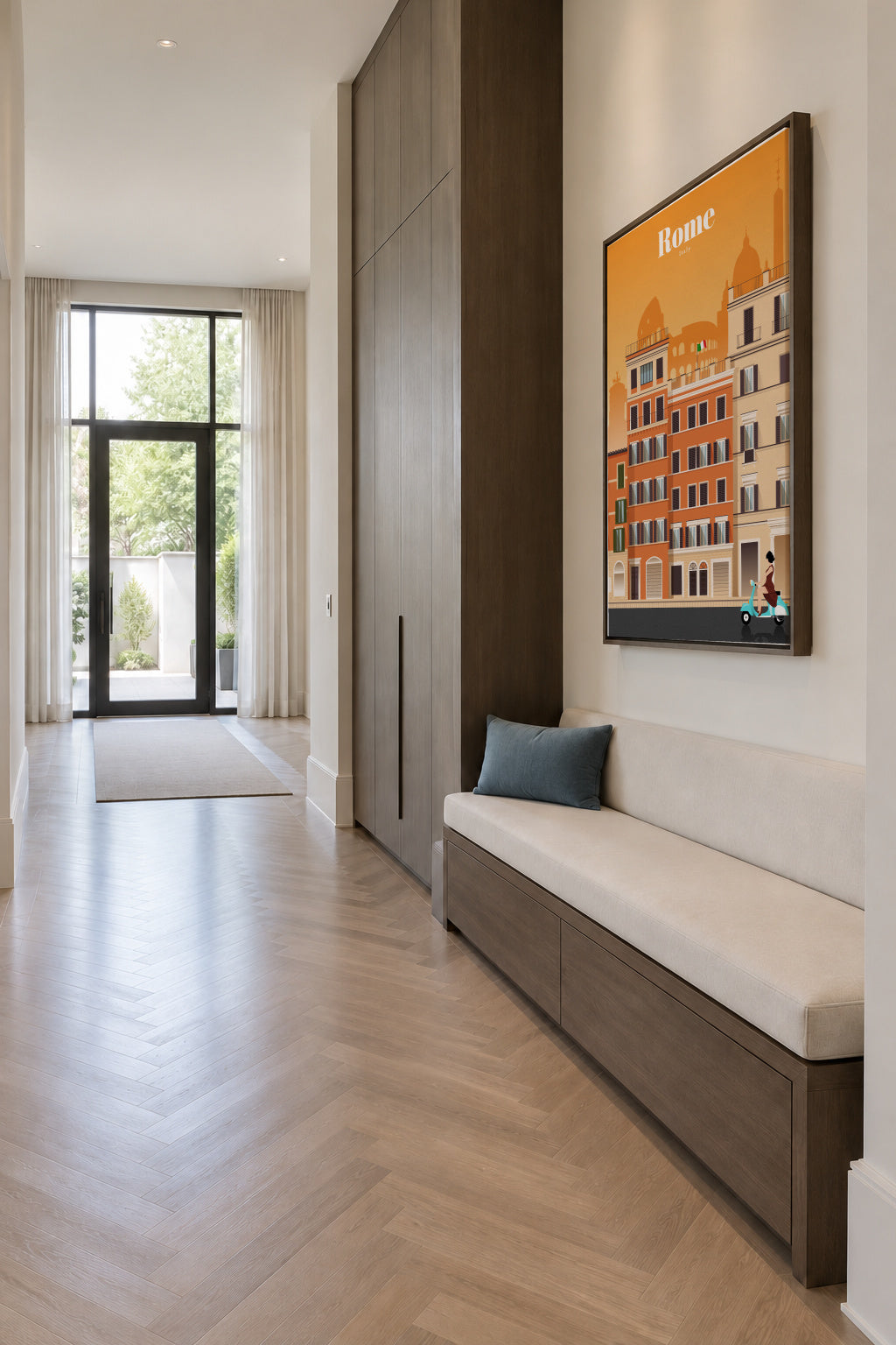 Travel to Rome - Framed canvas in an interior