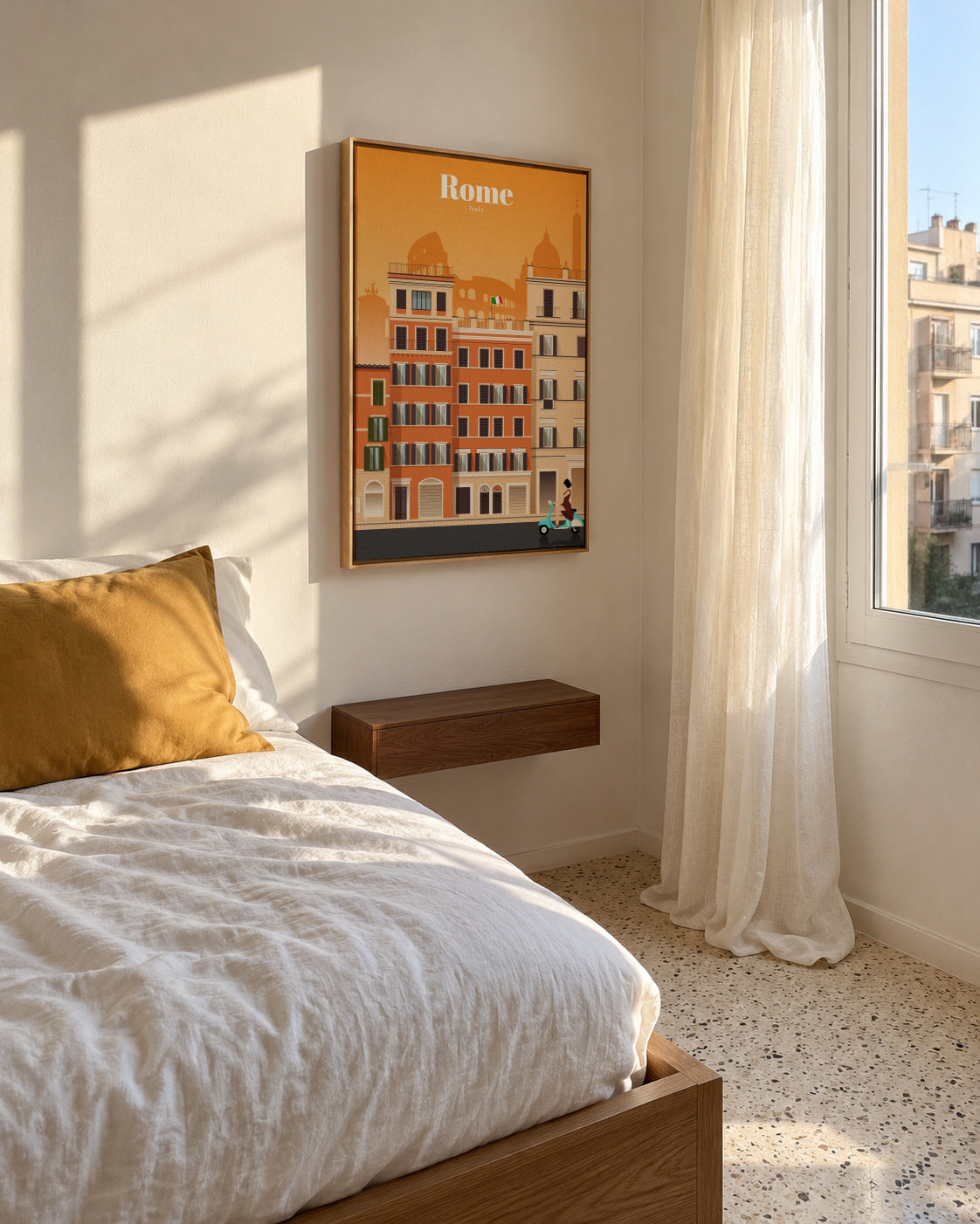 Travel to Rome - Framed canvas in an interior