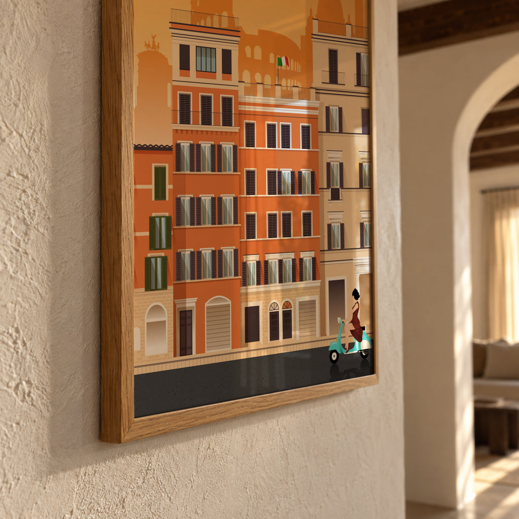 Travel to Rome - Framed poster detail