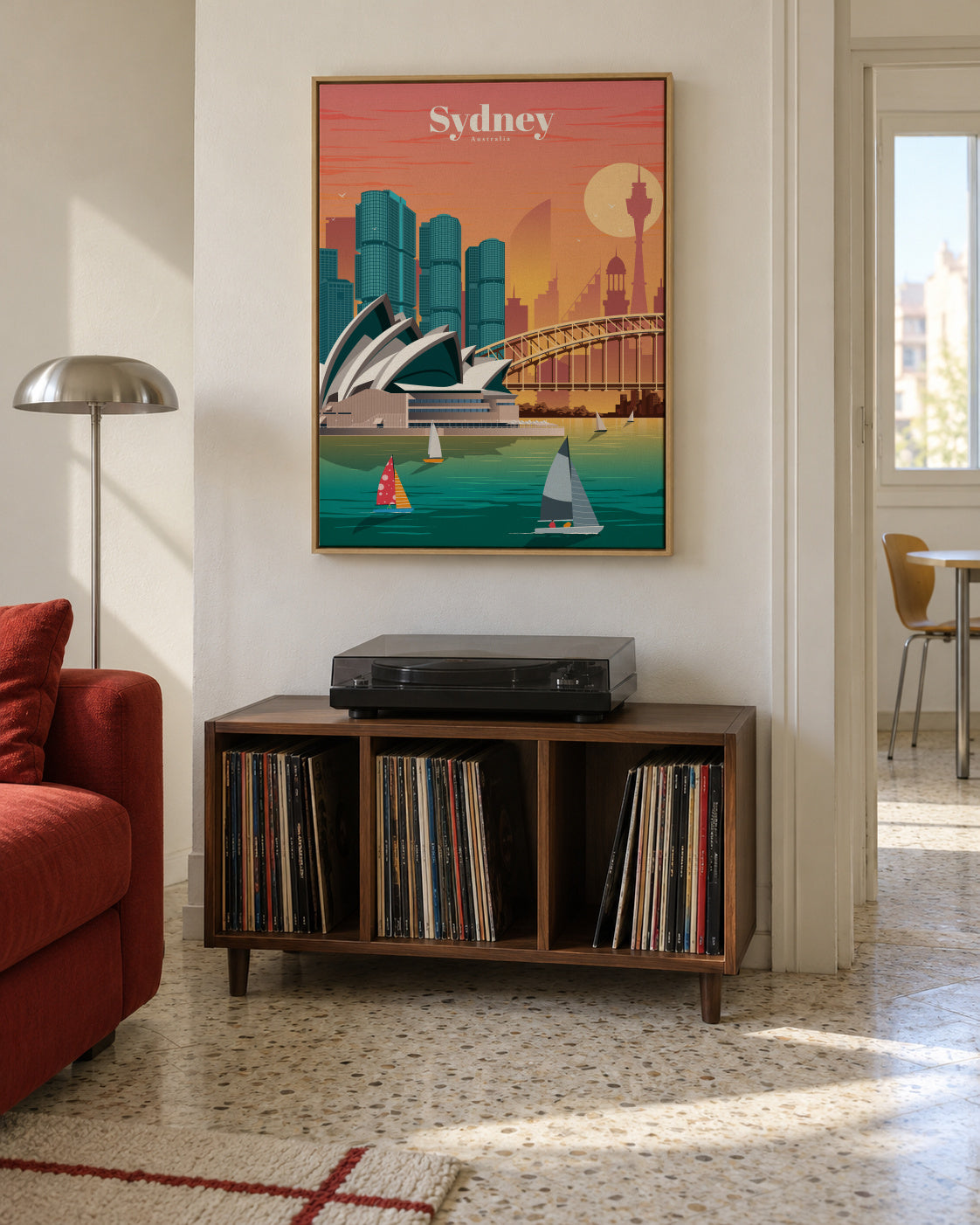 Travel to Sydney - Framed canvas in an interior