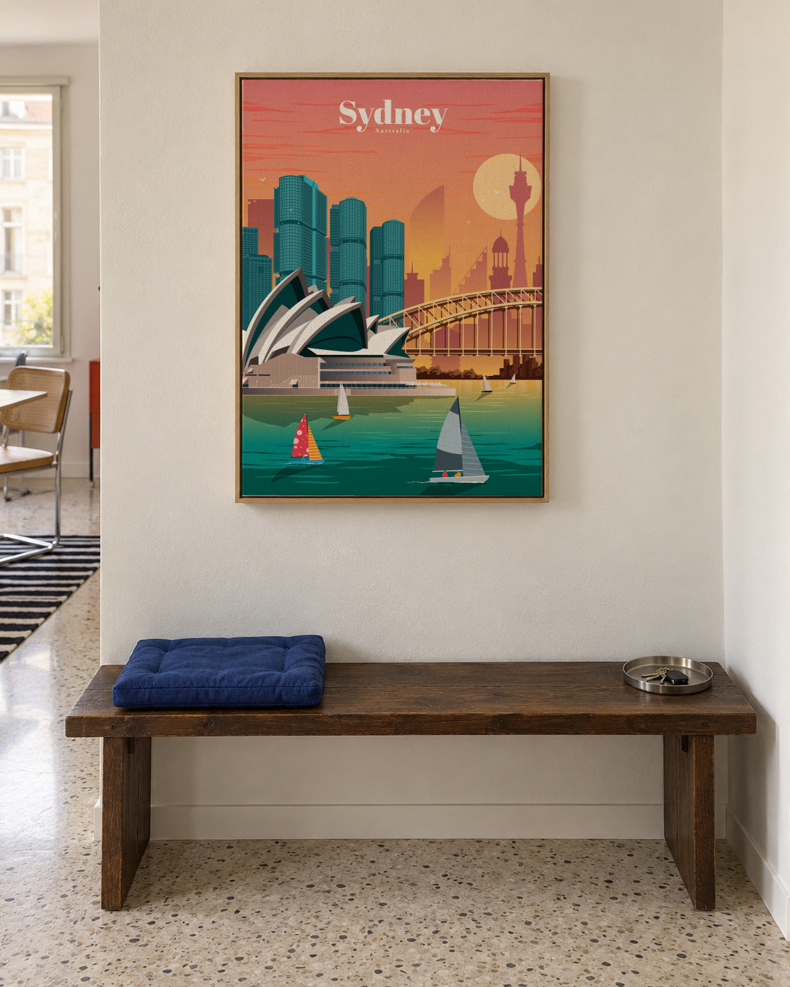 Travel to Sydney - Framed canvas in an interior
