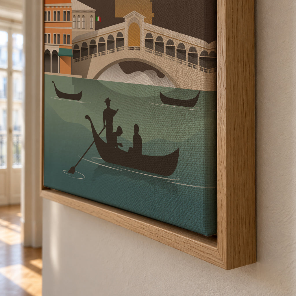 Travel to Venice - Framed canvas detail