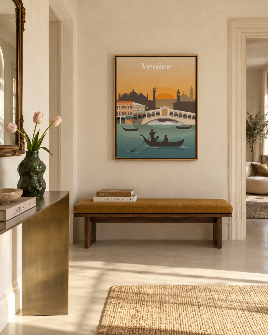Travel to Venice - Framed canvas in an interior