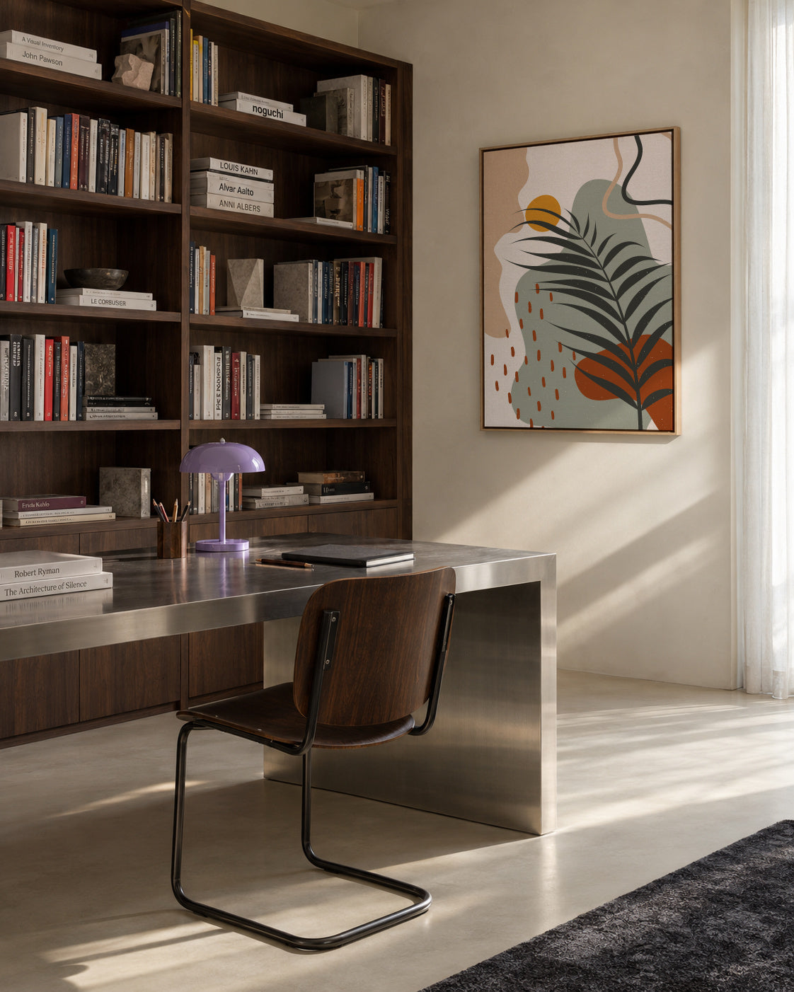 Abstract Botany - Framed canvas in an interior
