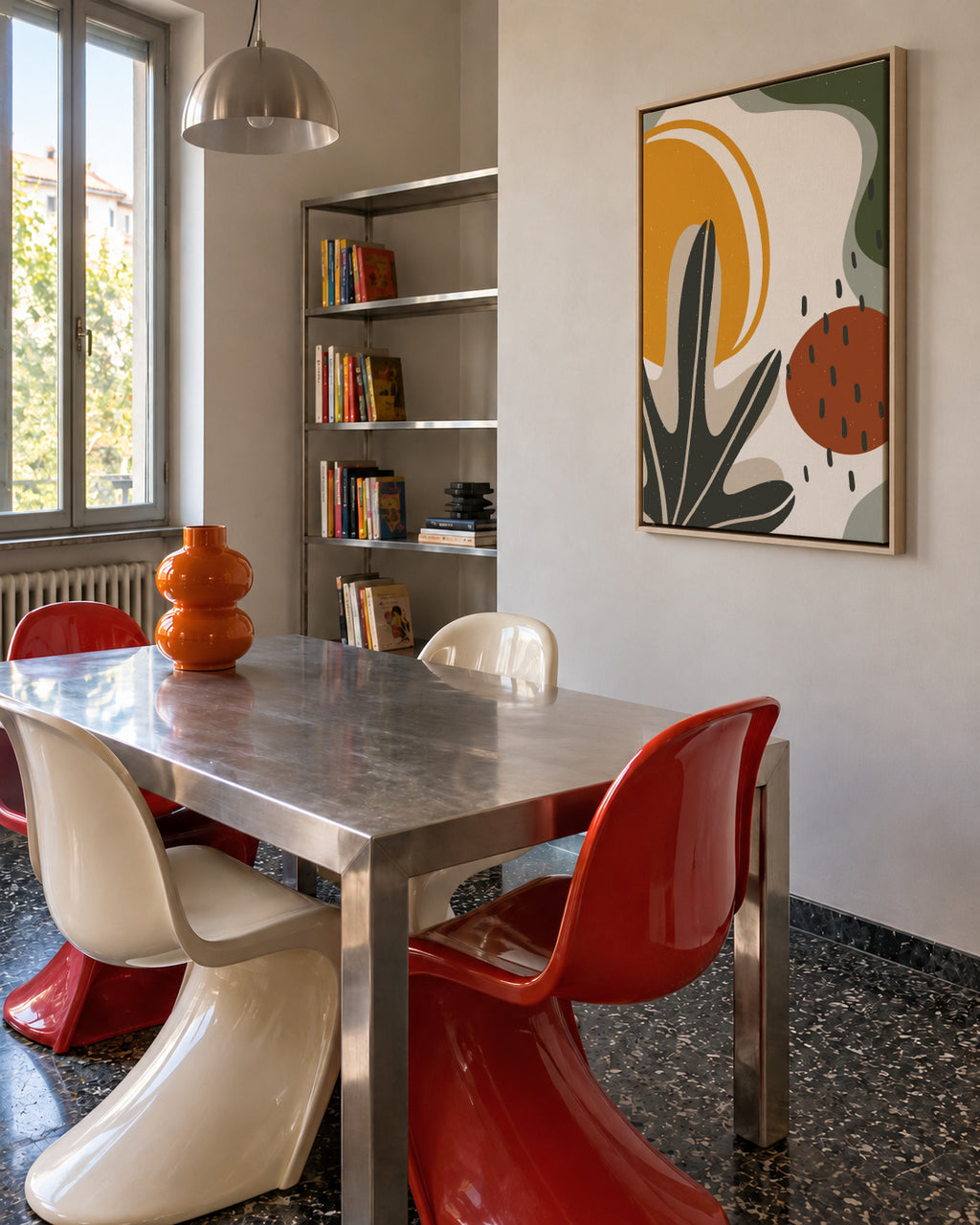 Abstract Botany2 - Framed canvas in an interior