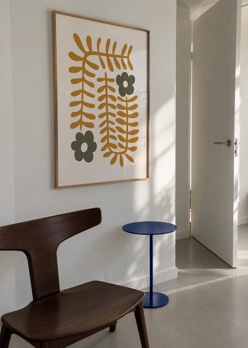 Abstract Leaves2 - Framed poster in an interior