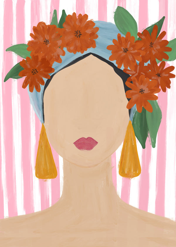 Frida Vibes Woman Portrait