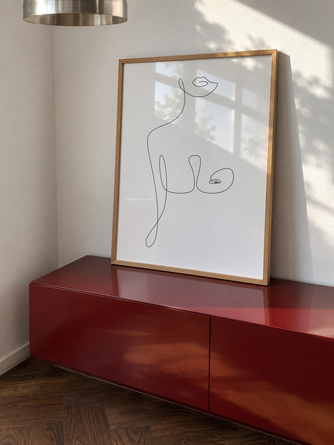 Lip To Nip - Framed poster in an interior