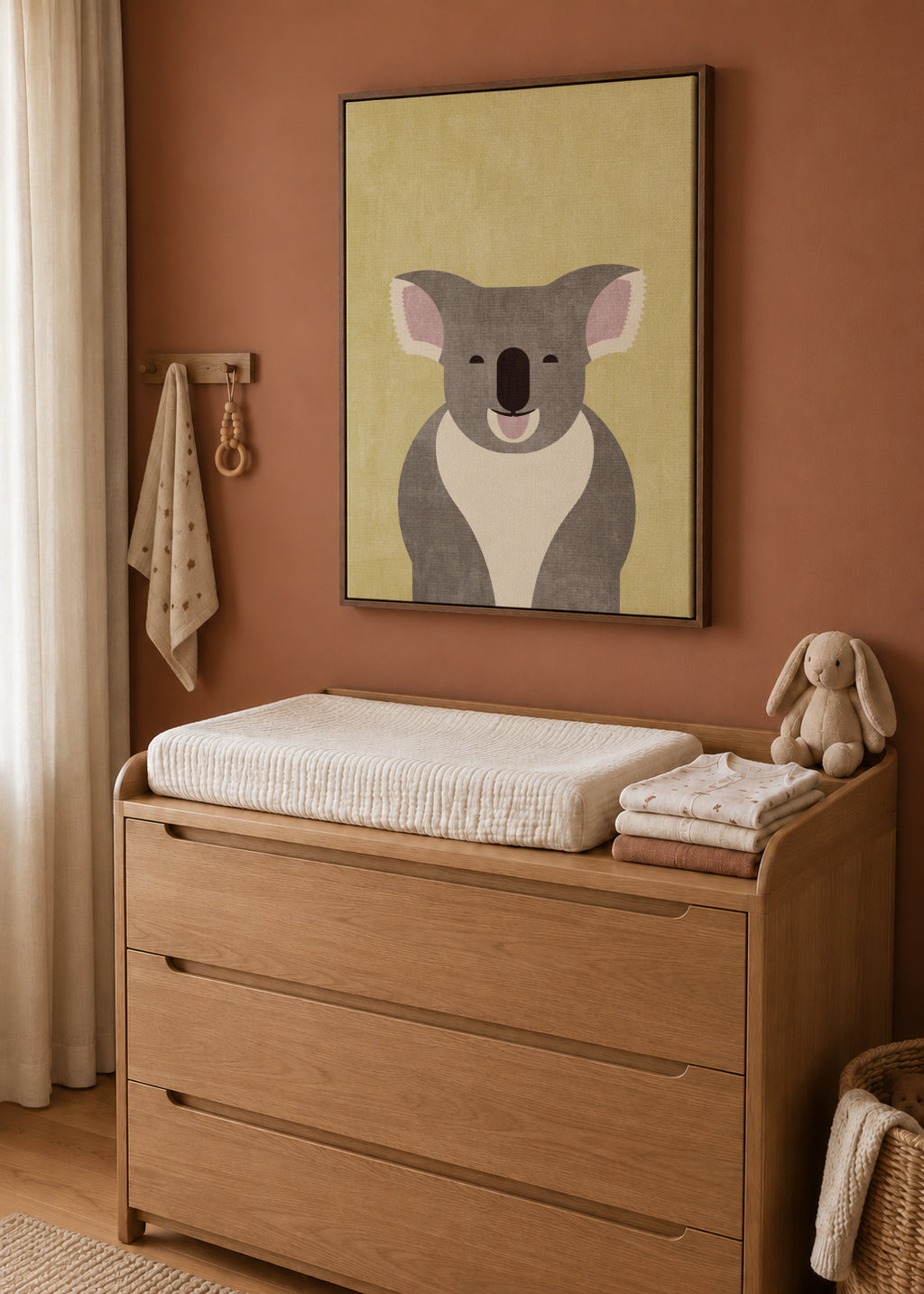 FAUNA / Koala Bear - Framed canvas in an interior