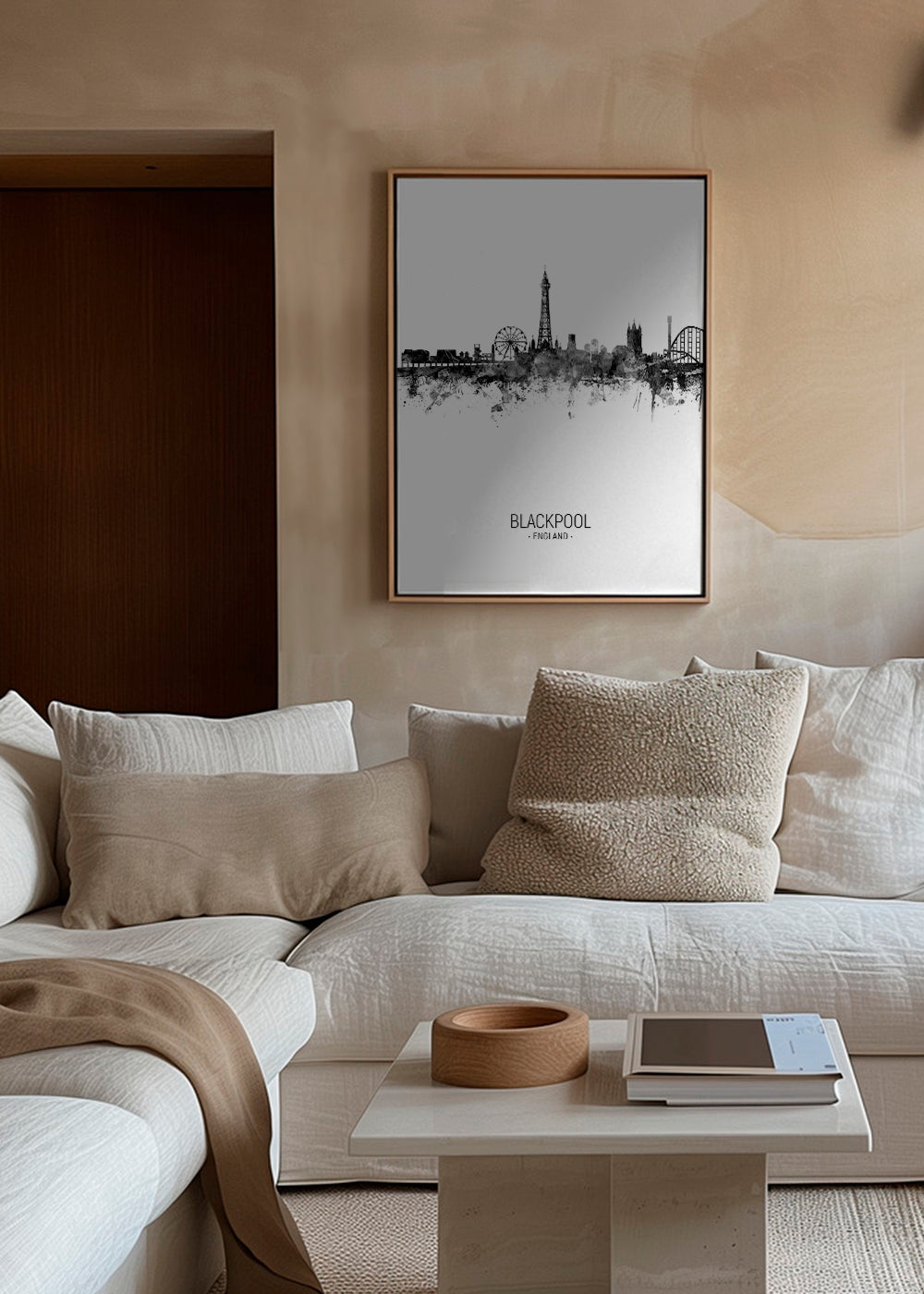 Blackpool Skyline blanco y negro