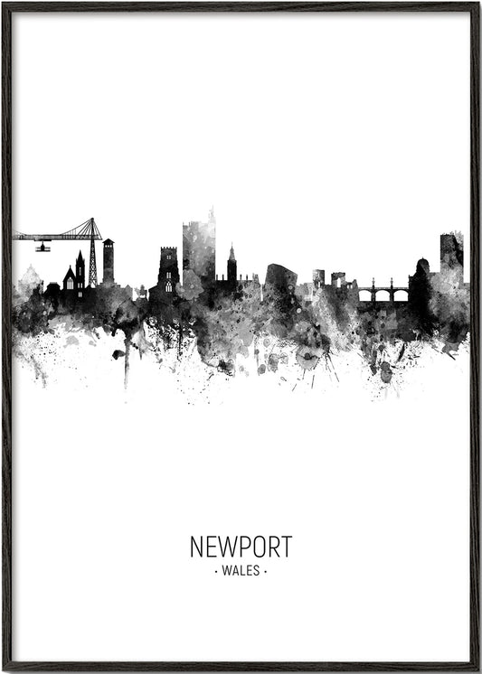 Newport Skyline blanco y negro