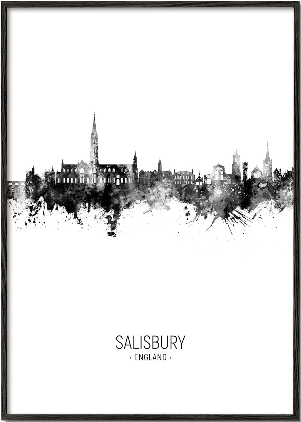 Salisbury Skyline blanco y negro