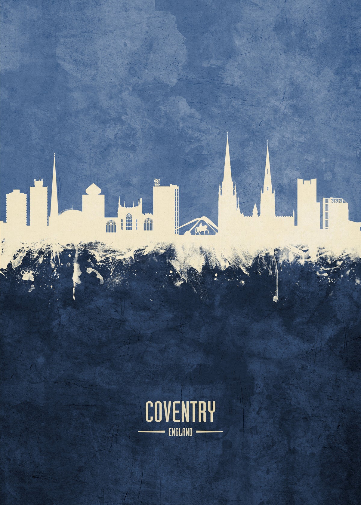 Coventry Skyline azul - Unframed art print