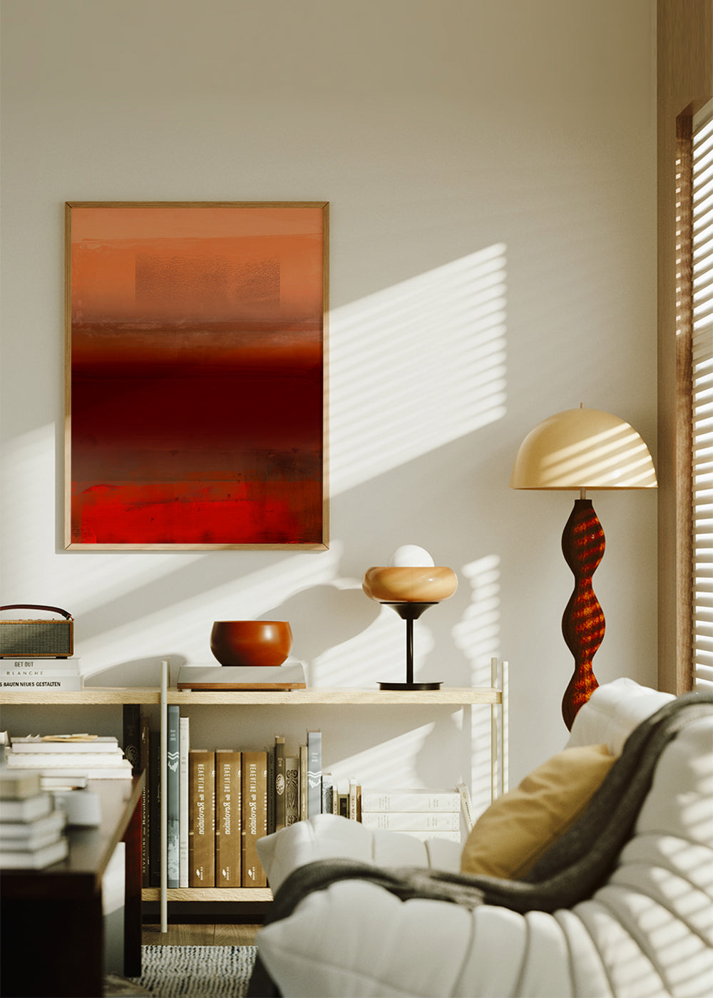 Organic Stack In Orange Red & Brown 1