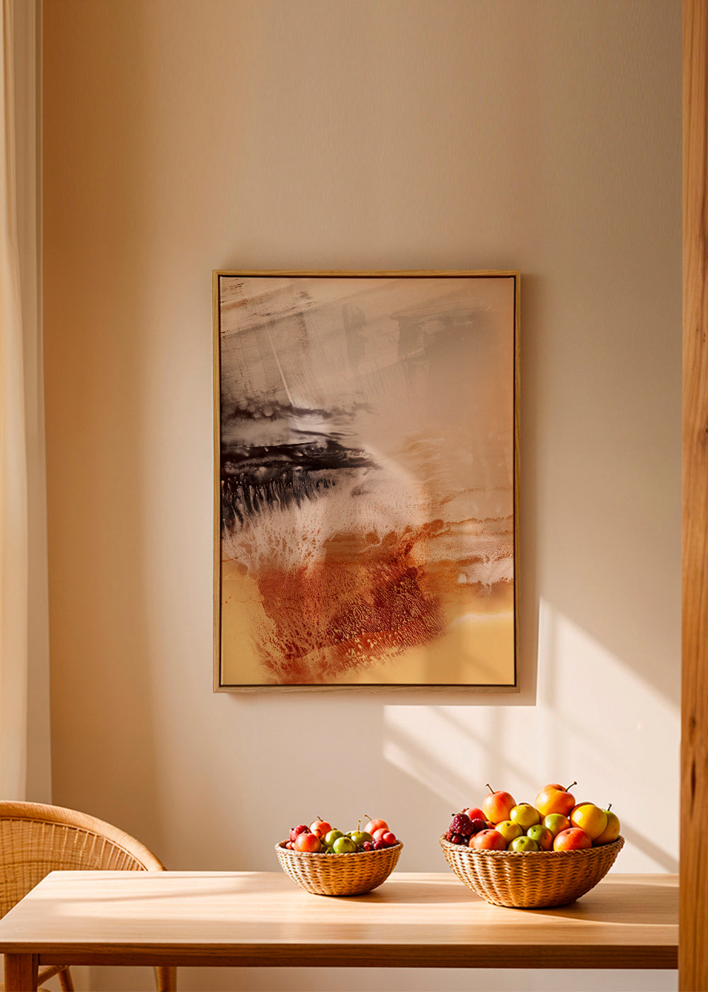 Organic Texture Abstract Yellow & Brown