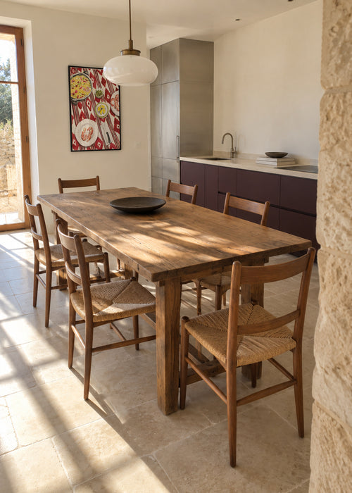 Mediterranean Paella Table - Framed poster in an interior