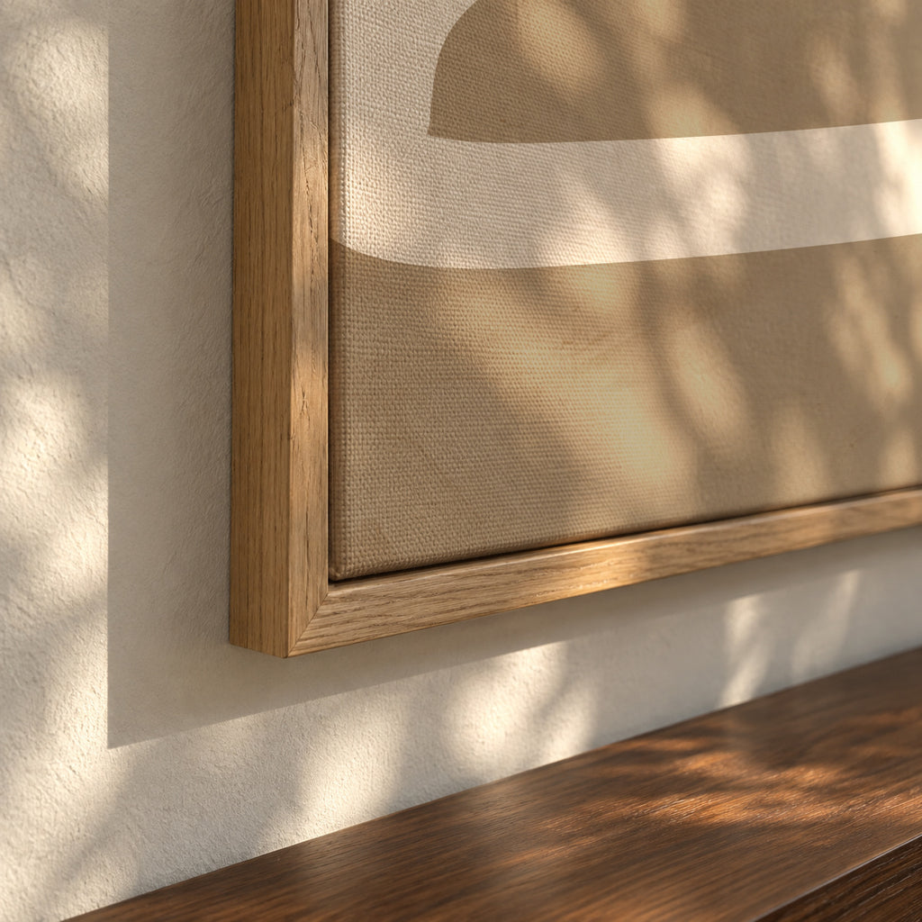 White Path - Framed canvas detail